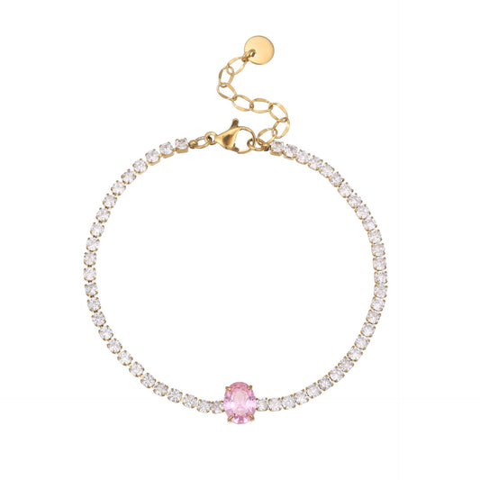 Titanium Steel Bracelet Inlaid Zircon