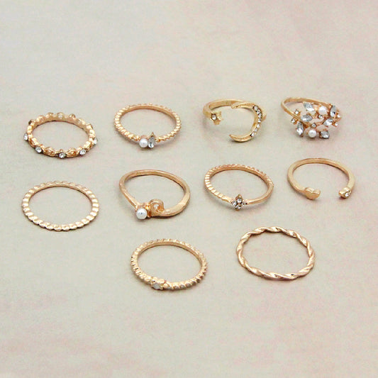 Bohemian 10-Piece Ring Set