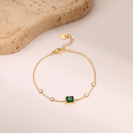 Zircon Minimalist Titanium Steel Bracelet