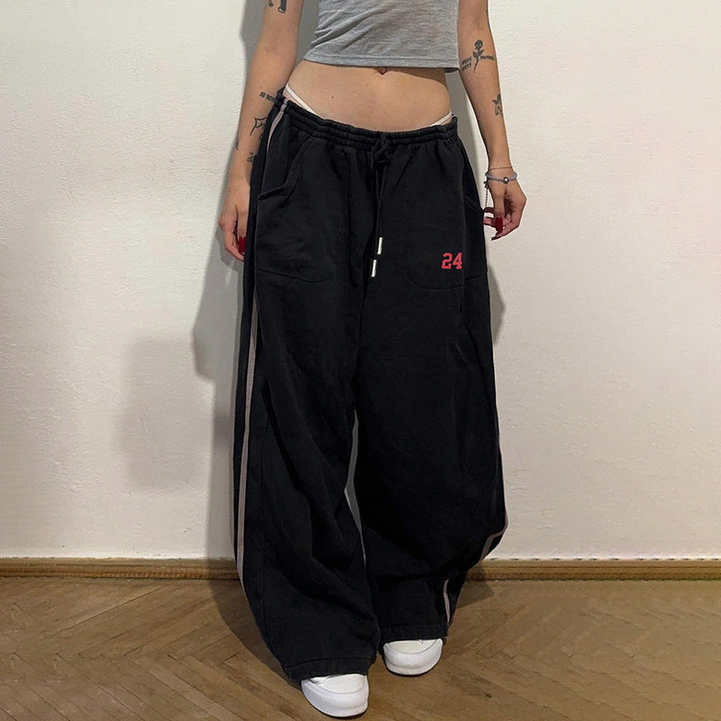 Sweatpants digital kasual Amerika jalanan