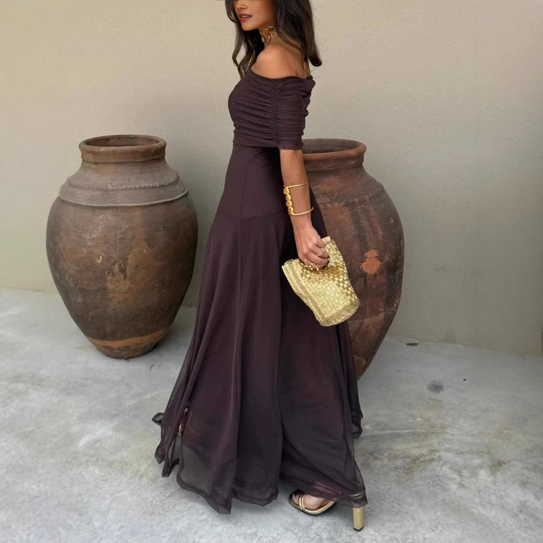 Mesh Slim Fit Patchwork Dress