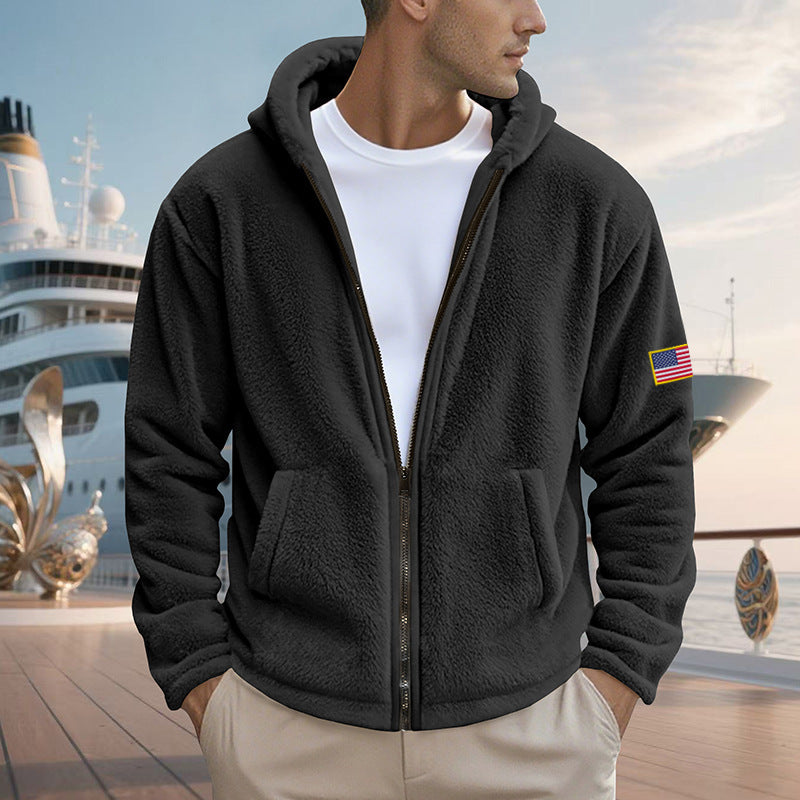 Zipper Hooded Sweatshirt