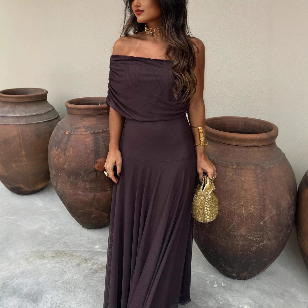 Mesh Slim Fit Patchwork Dress
