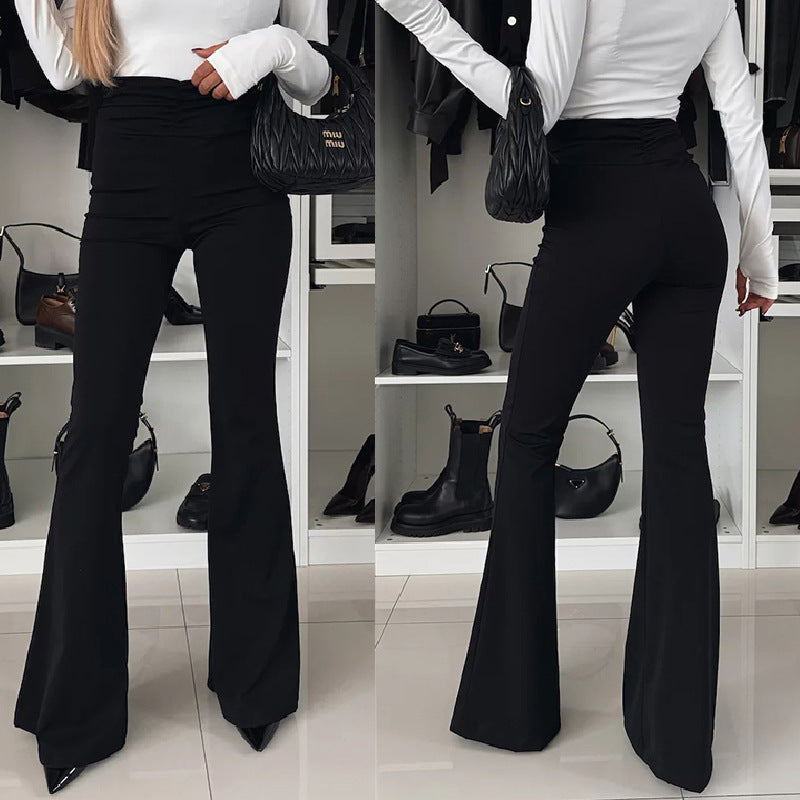 Hip-lift And Belly Shaping High Waist Flared Pants For Women