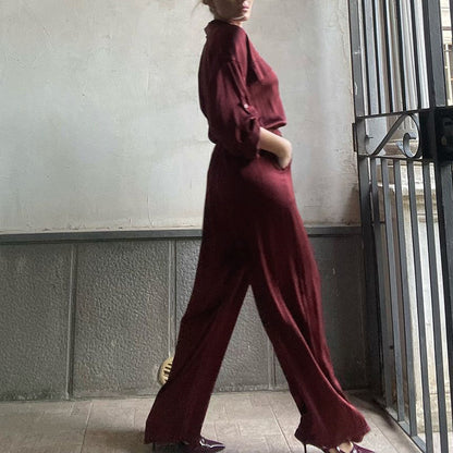 High Waist Trousers Two-piece Set
