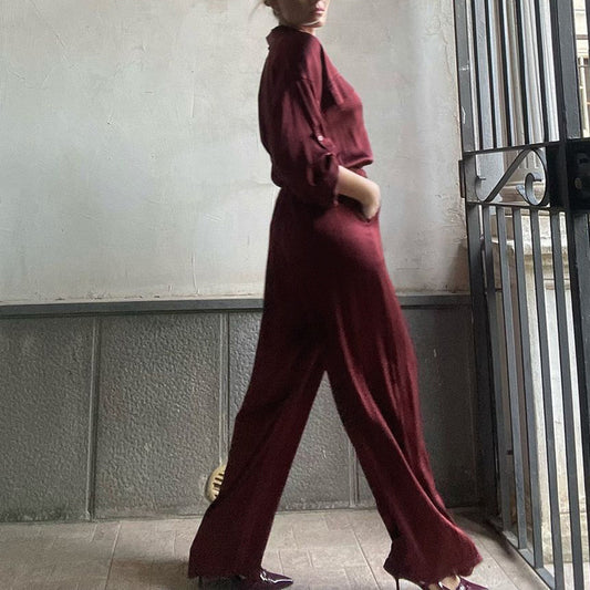 High Waist Trousers Two-piece Set