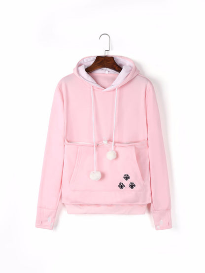 Pullover Sweatshirts With Pet Pocket