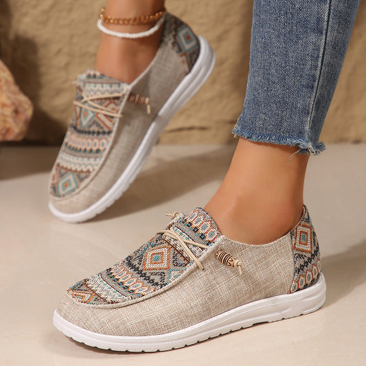 Women's Flat Round Toe Low-top Shoes