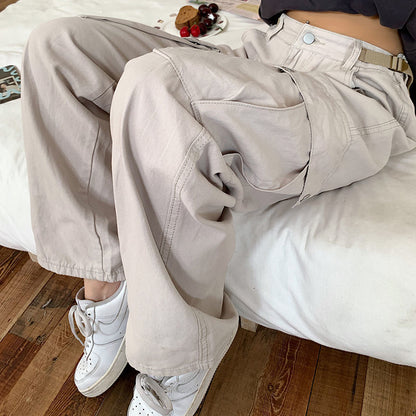 American Street High Street Straight Big Pocket Overalls