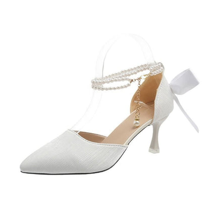 Fairy Style Bow Graceful And Fashionable High Heels