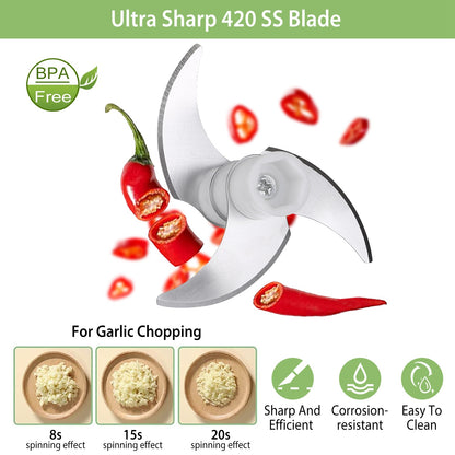 Multipurpose 4 In 1 Handheld Electric Vegetable Cutter Set Portable Wireless Garlic Mud Masher Garlic Press And Slicer Set Multifunctional Electric Mini Food Processor