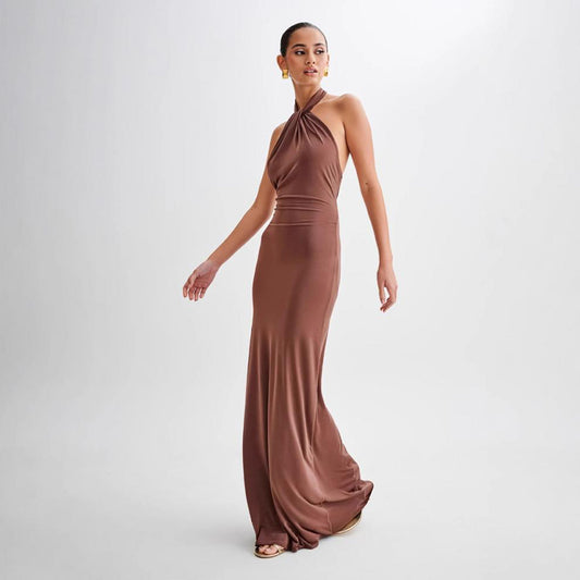 Backless Bodycon Halter Dress