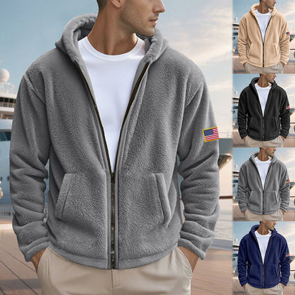 Zipper Hooded Sweatshirt