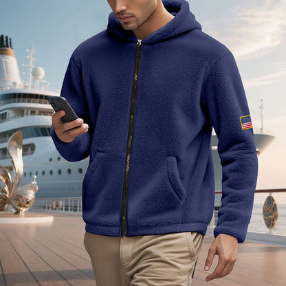 Zipper Hooded Sweatshirt