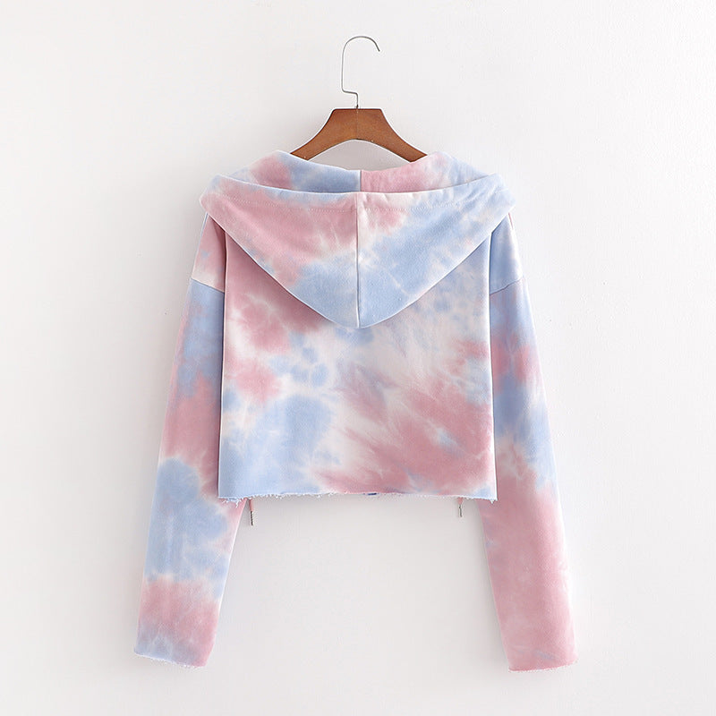 Cropped Sweatshirts Hooded  TRAF Vintage