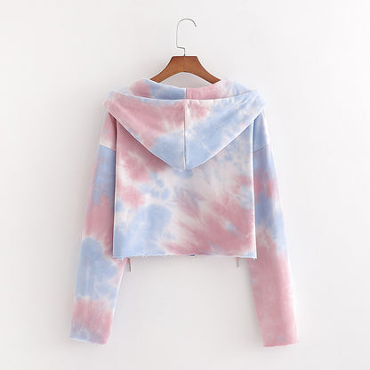 Cropped Sweatshirts Hooded  TRAF Vintage