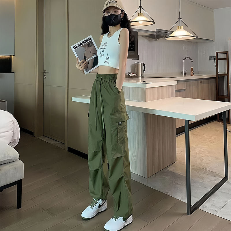 High Waist Slimming Draping Trousers For Women