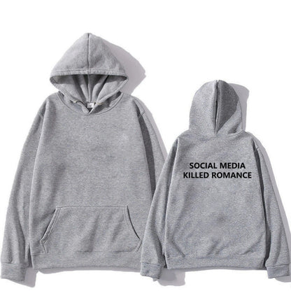 Spring Letter Pattern Printed Hoodie Long Sleeve Casual Coat Top