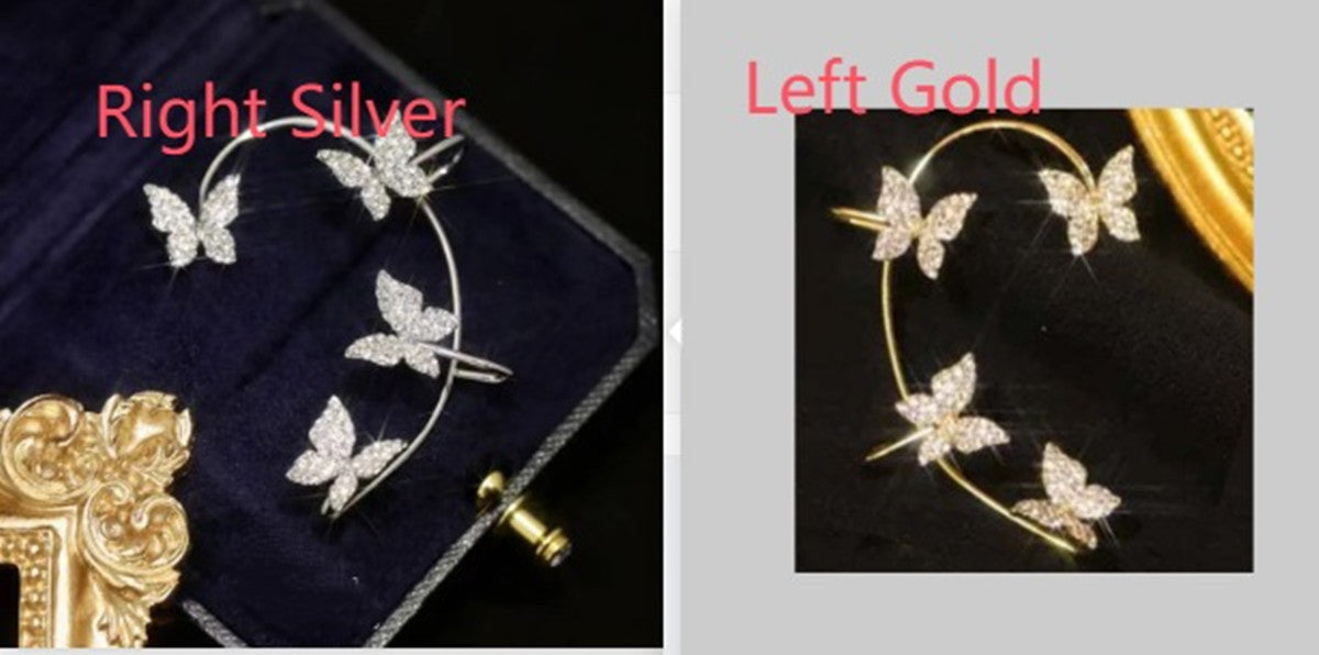 Butterfly Ear Clip And Ear Hook