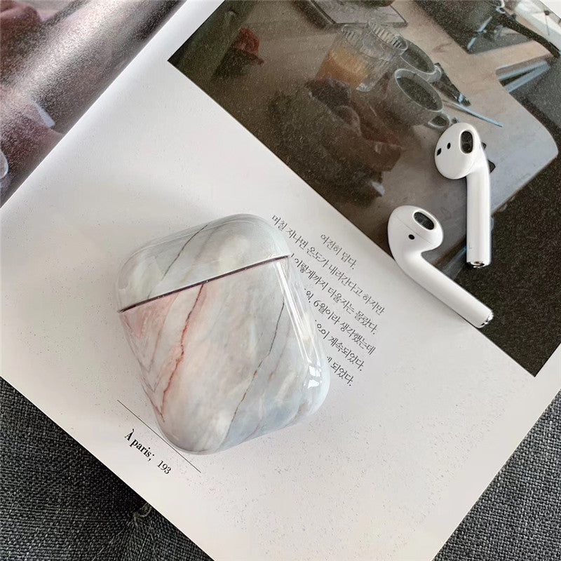 White Marble Case for Airpods Earphone Case
