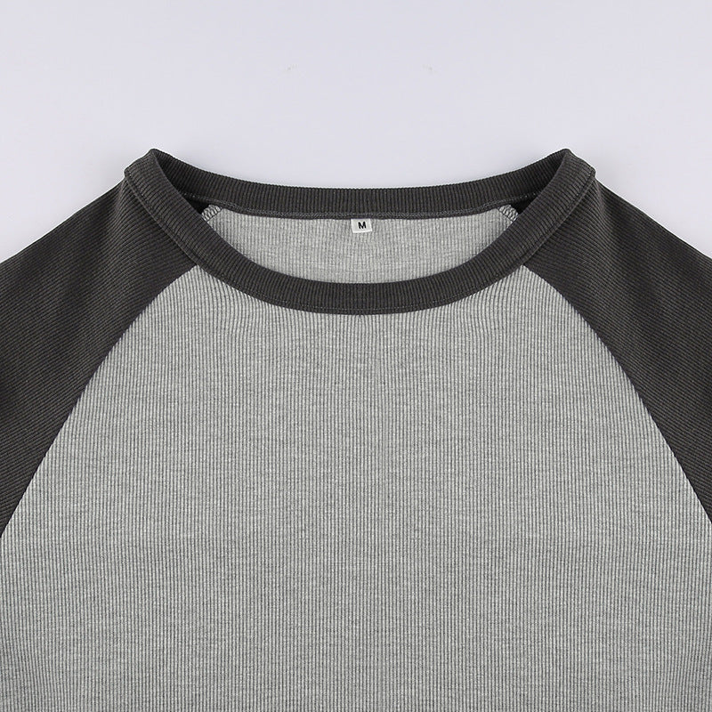 Round Neck Long-sleeved T-shirt