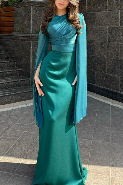 Fashion Temperament Crew Neck Slim Fit Dress