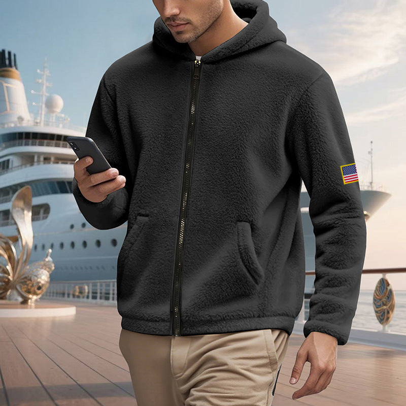 Zipper Hooded Sweatshirt