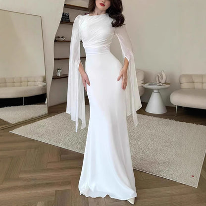 Fashion Temperament Crew Neck Slim Fit Dress