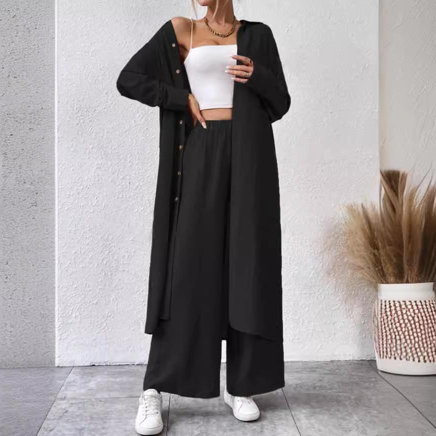 Wide Leg Pants Two-piece Set