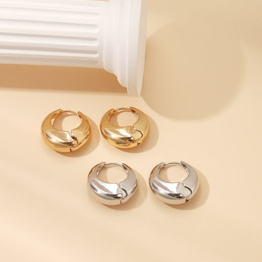 Brass Retro Minority Ear Clip Earrings Personalized Earrings Female Fashion