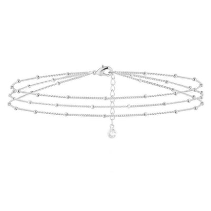 Adjustable Multi-layer Stacked Metal Beads Bracelet