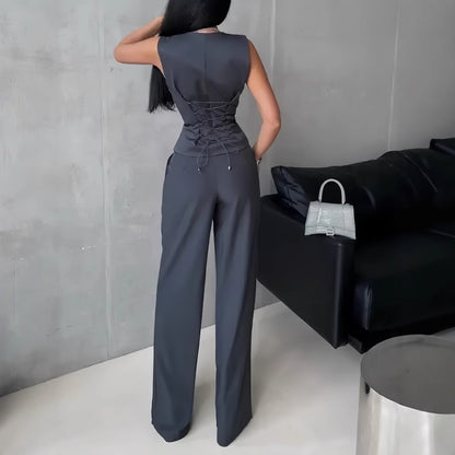 Women's Outer Vest Pants Two-piece Set