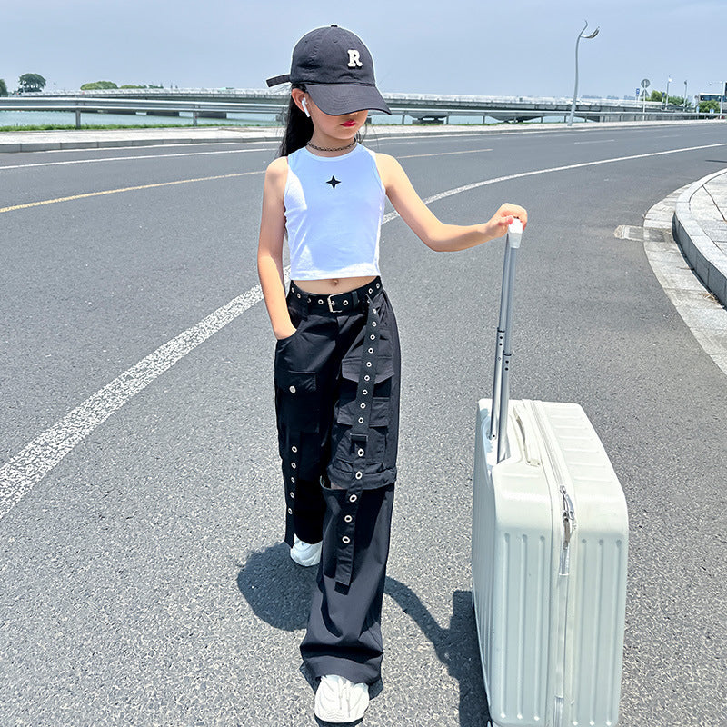 Da Tong's Stylish And Simple Detachable Work Pants
