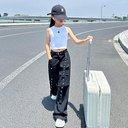 Da Tong's Stylish And Simple Detachable Work Pants