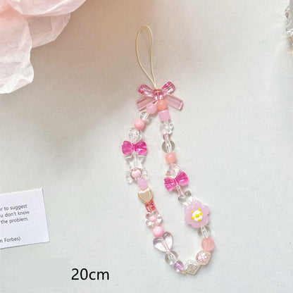Beaded Flower Mobile Phone Lanyard