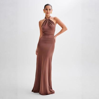 Backless Bodycon Halter Dress