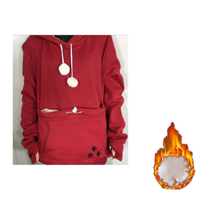 Pullover Sweatshirts With Pet Pocket