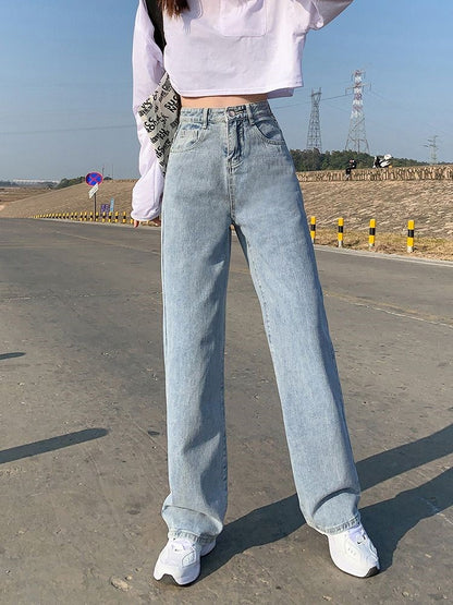 Bottom Baggy Denim Pants For Women