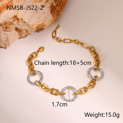Stainless Steel Necklace Bracelet High Sense Titanium Steel No Fading