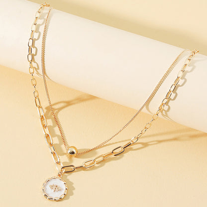 Double-layer Bee Necklace Simple Vintage Sweater Chain