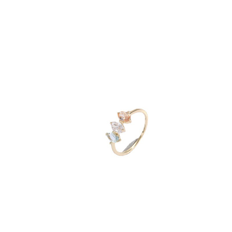 Birthstone Horse Eye Tricolor Zircon Ring