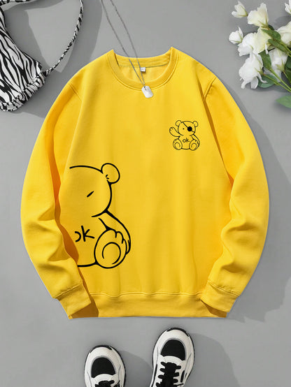 Teddy Bear Printing Sweatshirts