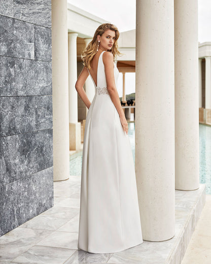 V-neck Slim Casual Lace Long Jumpsuit