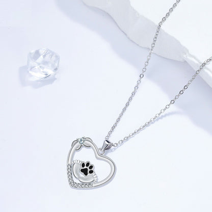 Dog Paw Print Design Necklace