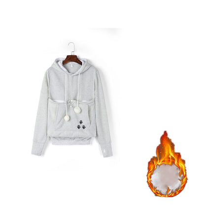 Pullover Sweatshirts With Pet Pocket