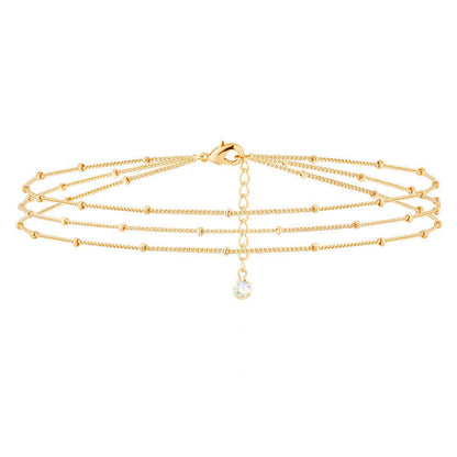 Adjustable Multi-layer Stacked Metal Beads Bracelet