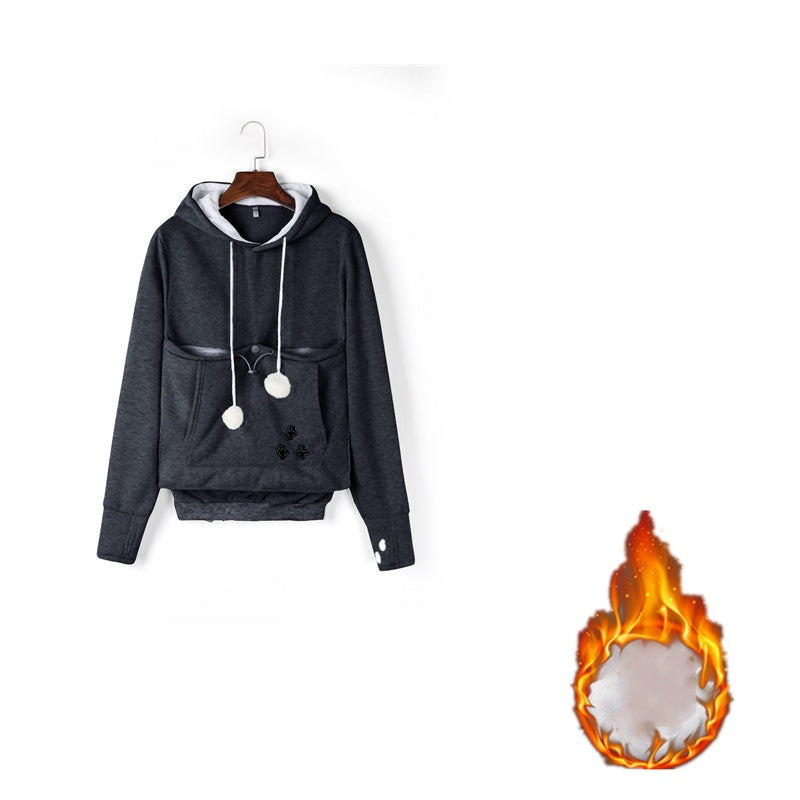 Pullover Sweatshirts With Pet Pocket