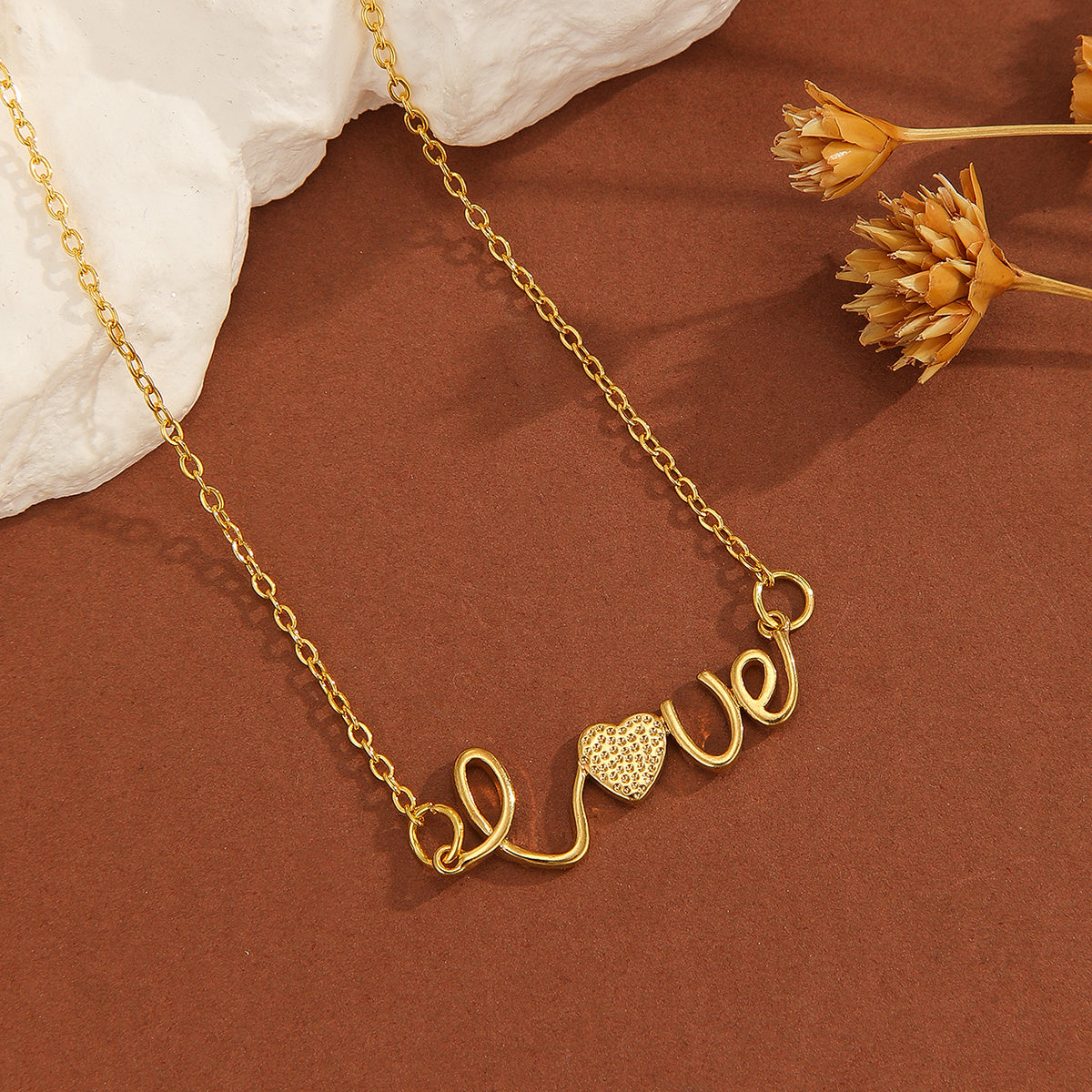 Letter Love Pendant Necklace