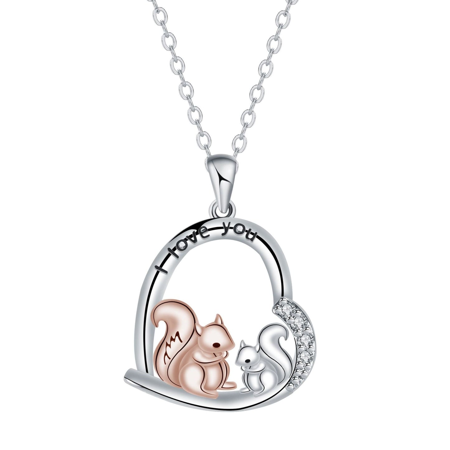 Little Squirrels Exquisite Pendant Necklace