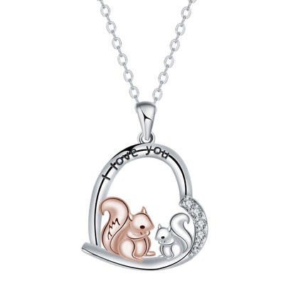 Little Squirrels Exquisite Pendant Necklace